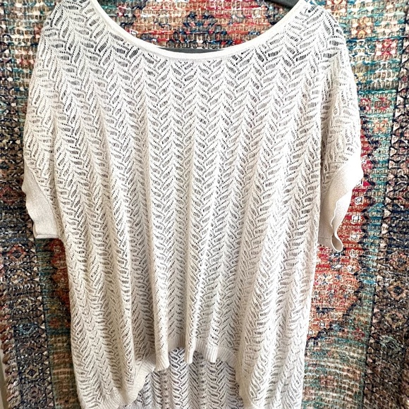 ✨ Worthington Lace Cream & Golden Sparkle Sweater Size XL LIKE NEW - Picture 8 of 10